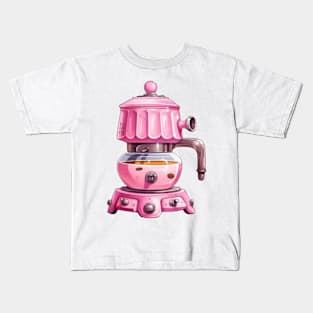 Pink Coffee Maker #1 Kids T-Shirt